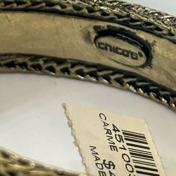 Chicos Chunky Textured Hinged Bangle Bracelet - Picture 10 of 16